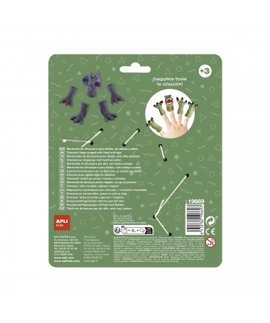 FINGER PUPPETS DINOS KALTËR E MBYLLËT APLI