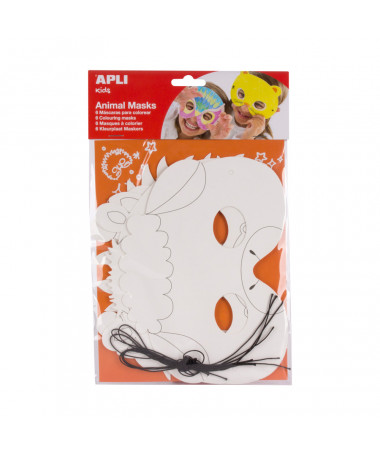 MASK PAINT AND COLOR ANIMALS 1/6 APLI