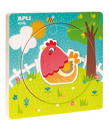PUZZLE DRURI ANIMAL LAYERS HEN APLI