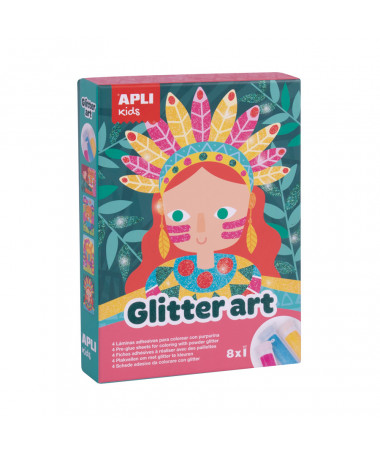 SET COLOR WITH GLITTER ART 1/8 APLI 