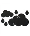 BLACK SHAPED ADHESIVE CHALKBOARDS CLOUDS APLI