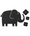 BLACK SHAPED ADHESIVE CHALKBOARDS ELPHANT APLI