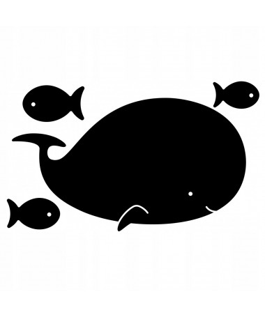 BLACK SHAPED ADHESIVE CHALKBOARDS WHALE APLI