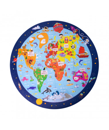 PUZZLE CIRCULAR WORLD MAP 1/48 APLI