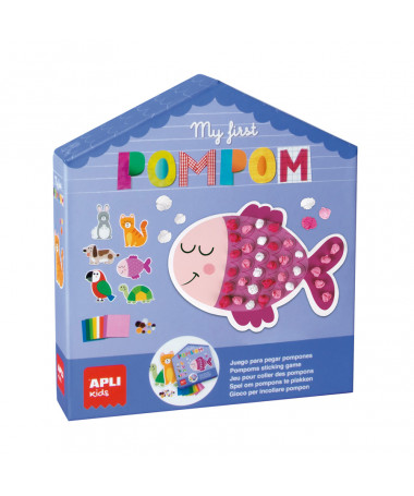 SET MY FIRST POMPOMS HOUSE SHAPE APLI