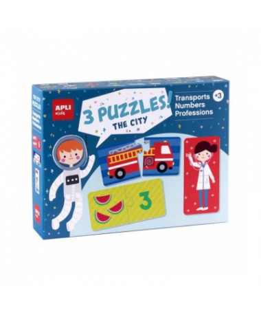 PUZZLE 1/3 TRANSPORT/NUMBERS/PROFESSIONS APLI