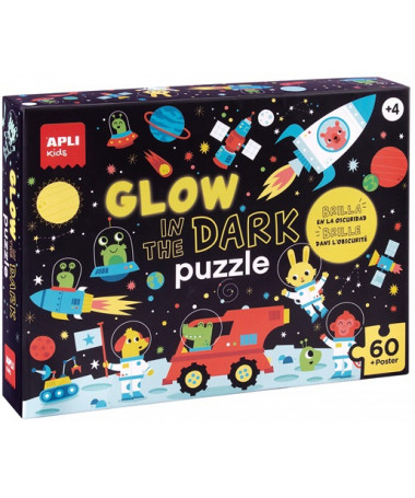 PUZZLE GLOW IN THE DARK SPACE 1/60 APLI