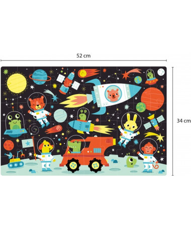 PUZZLE GLOW IN THE DARK SPACE 1/60 APLI