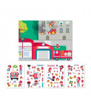 STICKERS GAME FIRE STATION APLI