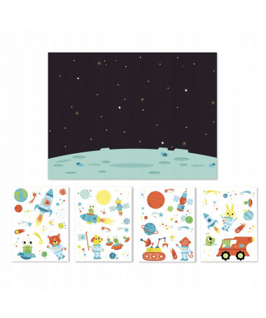 STICKERS GAME OUTER SPACE APLI