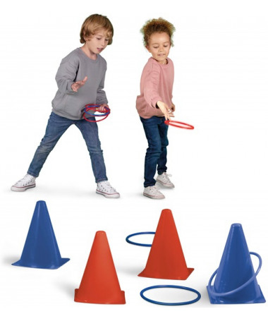 SET THROW THE RINGS ON THE CONES APLI