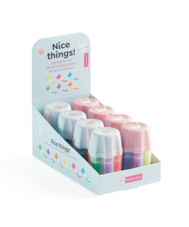 SET TEXTMARKER FLOWER SHAPE BABY BLUE 1/6 MIQUELRIUS