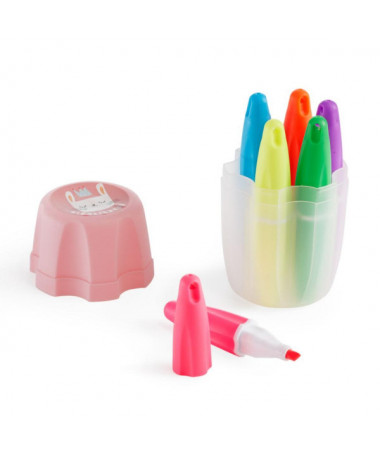 SET TEXTMARKER FLOWER SHAPE BABY PINK 1/6 MIQUELRIUS