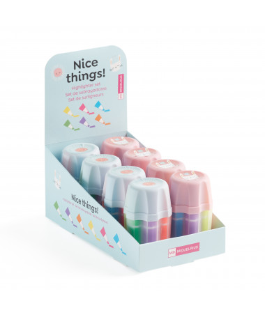 SET TEXTMARKER FLOWER SHAPE BABY PINK 1/6 MIQUELRIUS
