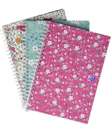 FLETORE A5 ME SPIRALE 60fl. / FLORAL OXFORD