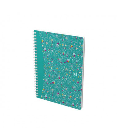 FLETORE A5 ME SPIRALE 60fl. / FLORAL TWIN WIRE OXFORD