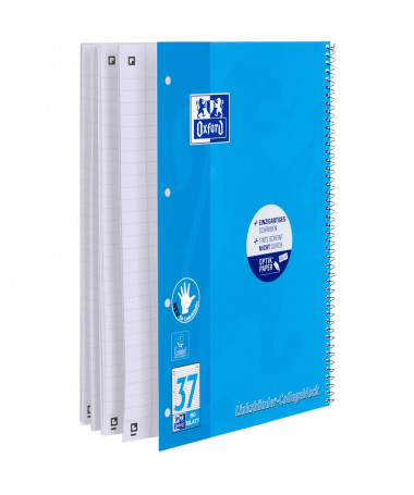 FLETORE A4 ME SPIRALE 80fl. / LEFT HANDER OPTIK PAPER LIGHT e kaltër OXFORD