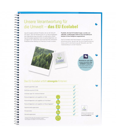 FLETORE A4 ME SPIRALE 80fl. / LEFT HANDER OPTIK PAPER LIGHT e kaltër OXFORD