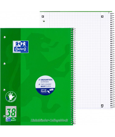 FLETORE A4 ME SPIRALE 80fl. / LEFT HANDER OPTIK PAPER GJELBËR OXFORD