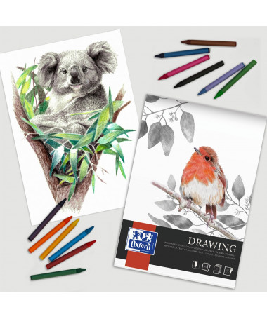 DRAWING PAD A4 25fl. 200gr GLUED OXFORD