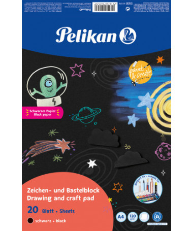 DRAWING&CRAFT PAD E zezë A4 20fl. 120gr PELIKAN