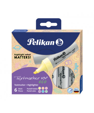 TEXTMARKER 490 1/6 PASTEL NEW PELIKAN