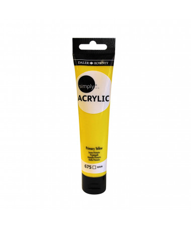 NGJYRË AKRIL SIMPLY 75ML PRIMARY YELLOW 675 DALER ROWNEY