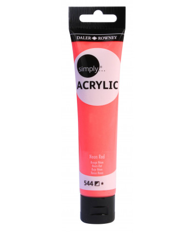 NGJYRË AKRIL SIMPLY 75ML NEON RED 544 DALER ROWNEY