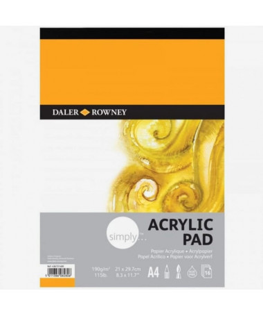 BLLOK PËR AKRIL SIMPLY, A4 12FLETË 190G DALER ROWNEY
