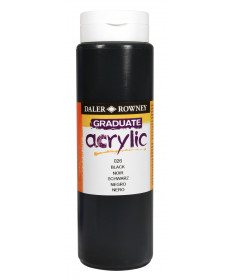 NGJYRË AKRILI GRADUATE 500ml BLACK 026 DALER ROWNEY