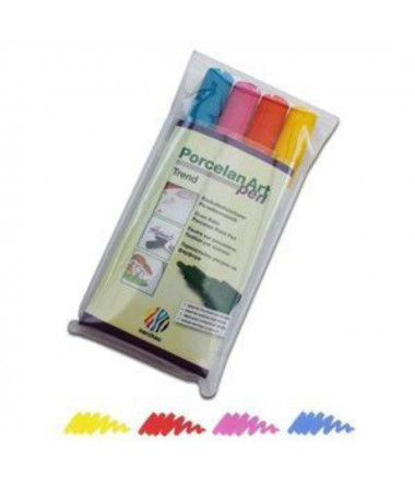 MARKERË PËR PORCELAN TREND, SET ME 4 copë NERCHAU