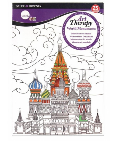 BLLOK ART THERAPY WORLD MONUMENTS SIMPLY, A5 25 fletë DALER ROWNEY
