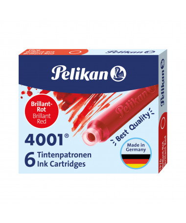 PATRONA PËR STILOGRAF 4001 TP/6, BRILLIANT RED PELIKAN