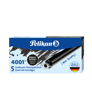 PATRONA PËR STILOGRAF - TË GJATË 4001 GPT/1, BRILLIANT BLACK PELIKAN