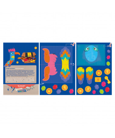 LIBËR PËR NGJYROSJE ME STICKERS KRAFT JUNGLE 32FL NEW PELIKAN