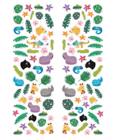 LIBËR PËR NGJYROSJE ME STICKERS KRAFT JUNGLE 32FL NEW PELIKAN