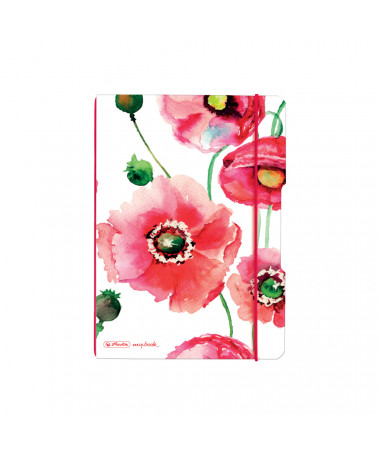 FLETORE A5 my.book FLEXI POPPY FLOWERS 40fletë, katror - HERLITZ