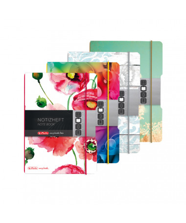 FLETORE A5 my.book FLEXI VINTAGE FLOWERS, 40fletë, katror - HERLITZ