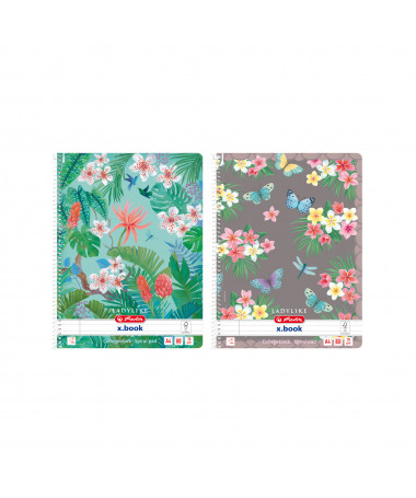 FLETORE A4 ME SPIRALE LADYLIKE, 80fletë, me vija - HERLITZ