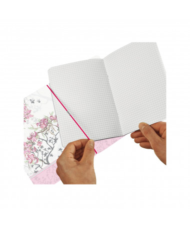 FLETORE A5 my.book FLEXI LADYLIKE BLOOM, 40fletë, me vija - HERLITZ