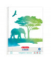 FLETORE A4 ME SPIRALE x.book, 80fletë, me vija / GREENline ELEPHANT - HERLITZ