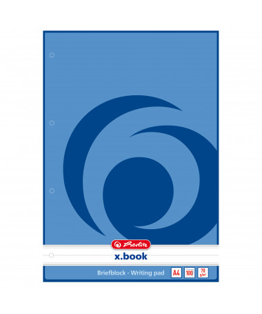 NOTEPAD A4 x.book, me 4 vrima, 100fletë, me vija - HERLITZ