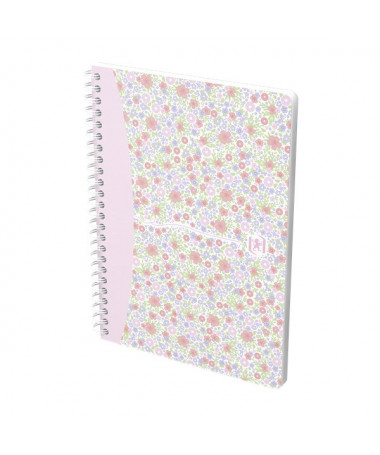 FLETORE A5 ME SPIRALE 60fl. / FLORAL TWIN WIRE OXFORD