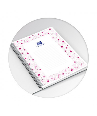 FLETORE A5 ME SPIRALE 60fl. / FLORAL TWIN WIRE OXFORD