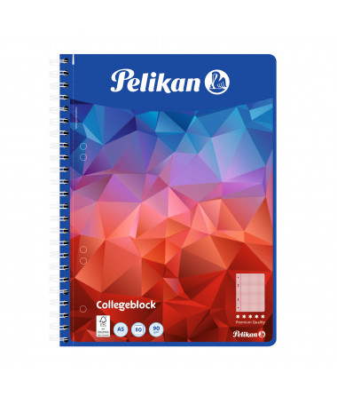 FLETORE A5 ME SPIRALE COLLEGEBLOCK, katror, 80fletë, 90gr - PELIKAN
