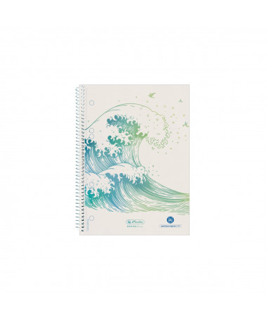 FLETORE A5 ME SPIRALE, WAVE, katror,70fletë, 80gr - HERLITZ