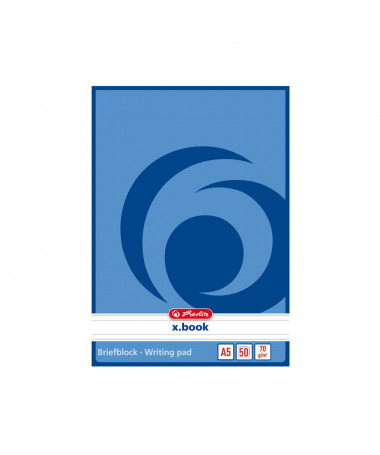 NOTEPAD A5 x.book, 50fletë, 70gr, me vija - HERLITZ