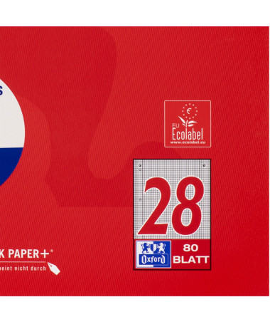 FLETORE A4 ME SPIRALE 80fl. / OPTIK PAPER KUQE OXFORD