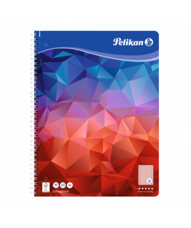 FLETORE A4 ME SPIRALE, COLLEGEBLOCK, me vija, 80fletë, 90gr - PELIKAN