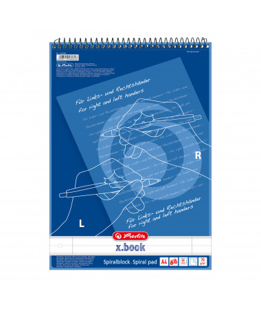 NOTEPAD A4 ME SPIRALE x.book,me vija, 80fletë, 70gr - HERLITZ